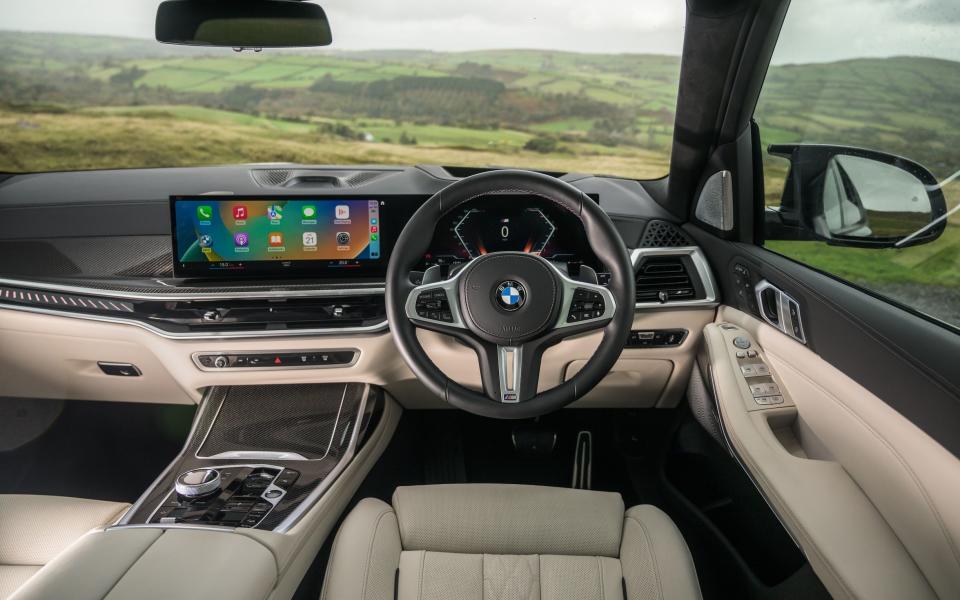 BMW X7 M60i review road test drive interior dashboard