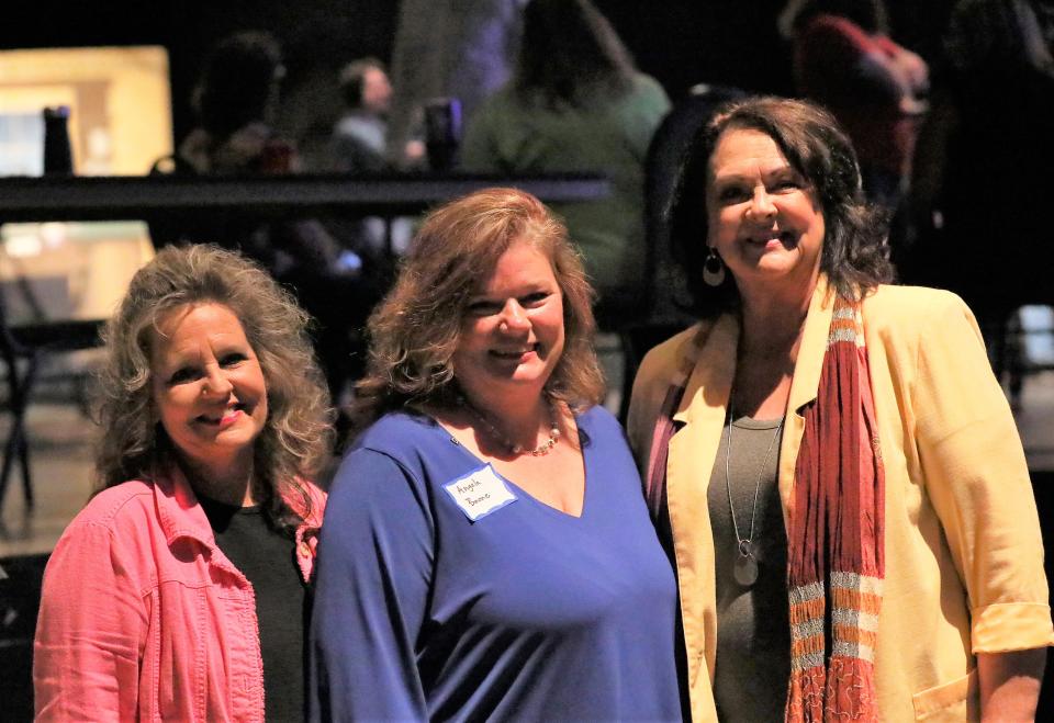 Bethany Outlaw, Angela Boone, and Julie Cooke pose for a photo after appearing on stage during the Circles of Hope Telethon held at the Carl Perkins Civic Center in Jackson on Sunday, August 21, 2022. The telethon raised over $1.5 million for the Carl Perkins Centers for the Prevention of Child Abuse.  Gail Bailey/The Jackson Sun