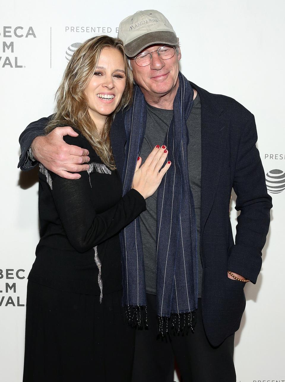 Alejandra Silva and Richard Gere attend the "It Takes A Lunatic" world premiere during the 2019 Tribeca Film Festival at BMCC Tribeca PAC on May 03, 2019 in New York City
