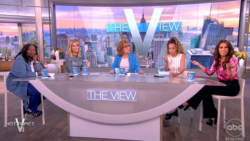 Whoopi Goldberg, Sarah Haines, Joy Behar, Sunny Hostin and Alyssa Farah Griffin on 'The View'