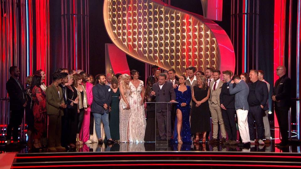eastenders cast collect prize at british soap awards 2023