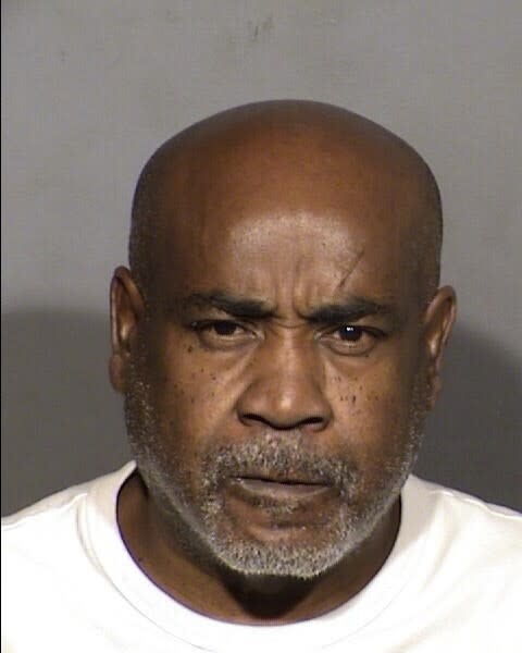 This Friday, Sept 29, 2023, photo provided by the Las Vegas Metropolitan Police Department shows Duane Keith Davis following his arrest outside his home in Henderson, Nev. Davis, known as 