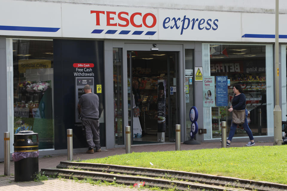 The Tesco store in Upper Gornal, Dudley where the incident occurred (SWNS)