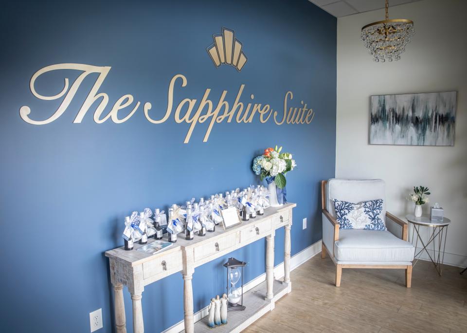 The entrance to The Sapphire Suite is photographed Friday Aug 19, 2022; Franklin, TN, USA;  Mandatory Credit: Alan Poizner-The Tennessean