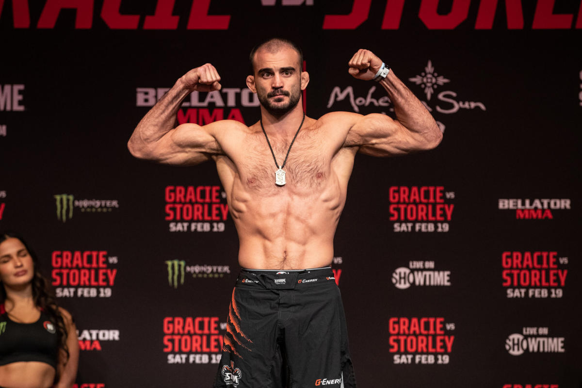 Bellator 274 video Andrey Koreshkov melts Chance Rencountre with spinning back kick