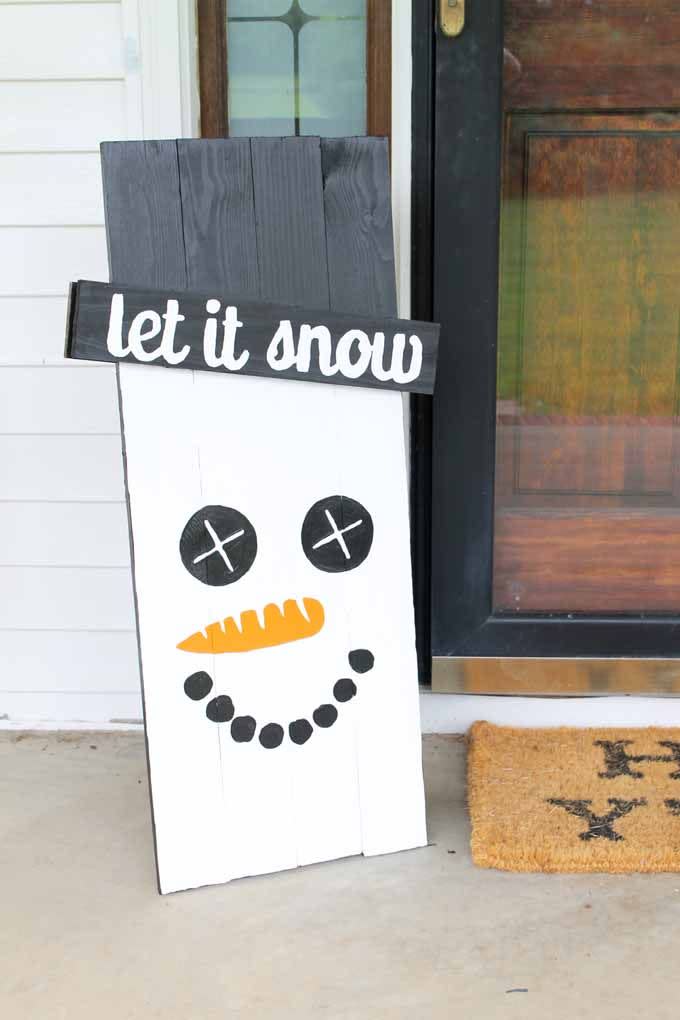 Holiday Snowman Sign