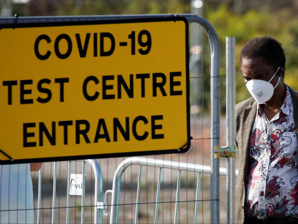 A coronavirus testing centre in Bolton (REUTERS)