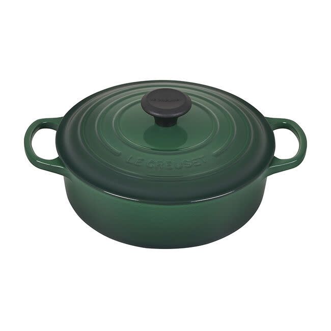 <p><strong>Le Creuset</strong></p><p>lecreuset.com</p><p><a href="https://go.redirectingat.com?id=74968X1596630&url=https%3A%2F%2Fwww.lecreuset.com%2Fround-wide-dutch-oven---factory-to-table-sale-3-1-2-qt.%2FLS2552-FTT.html&sref=https%3A%2F%2Fwww.countryliving.com%2Fshopping%2Fg33573753%2Fle-creuset-factory-sale-august-2020%2F" rel="nofollow noopener" target="_blank" data-ylk="slk:Shop Now;elm:context_link;itc:0;sec:content-canvas" class="link ">Shop Now</a></p><p><strong><del>$295</del> $177 (40% off) </strong></p><p>If you're looking to grow your Le Creuset collection, but have no idea where to start, feast your eyes on the classic Dutch Oven. This versatile option is suitable for everything from casseroles to roasts. </p>