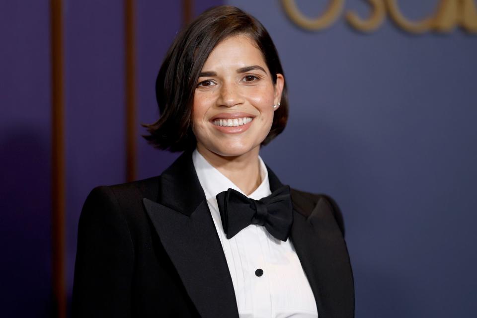 <p>Frazer Harrison/Getty</p> America Ferrera