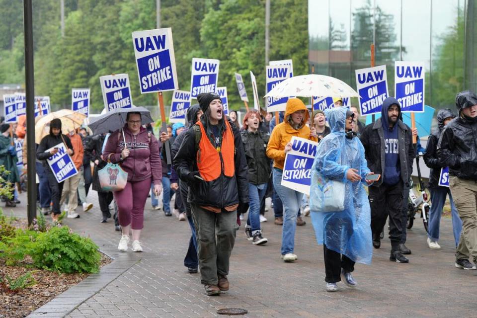 Hundreds of Western Washington University Educational Student Employees walked out of their jobs on Tuesday, May 21, 2024, to strike in a unionized effort to negotiate a contract with University administration.