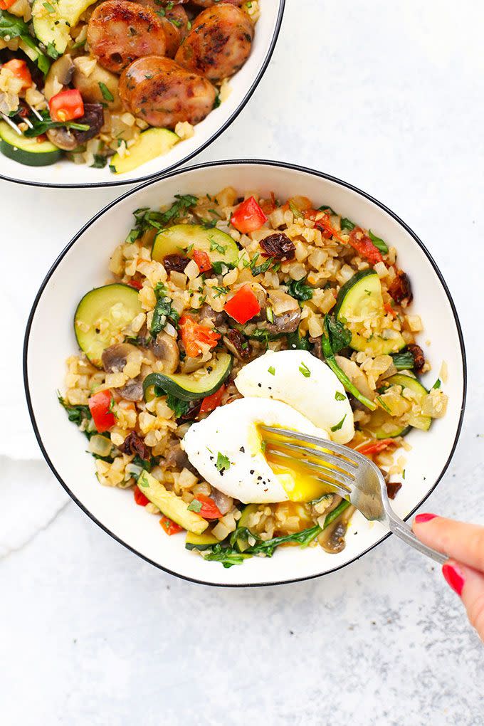 Mediterranean Cauliflower Rice Skillet