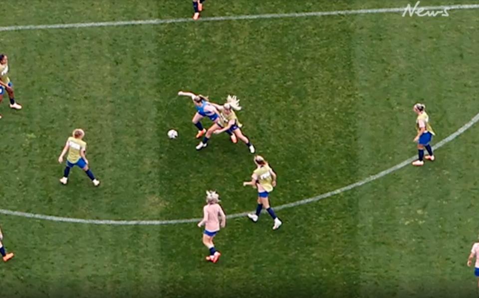 What will Australia learn from this bird's eye view of the Lionesses training?