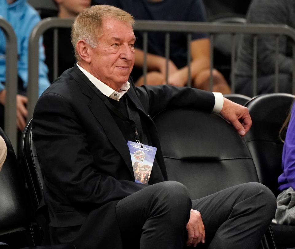 Jerry Colangelo watches game action between Grand Canyon University and San Francisco during the Jerry Colangelo Classic Dec, 18, 2021. 