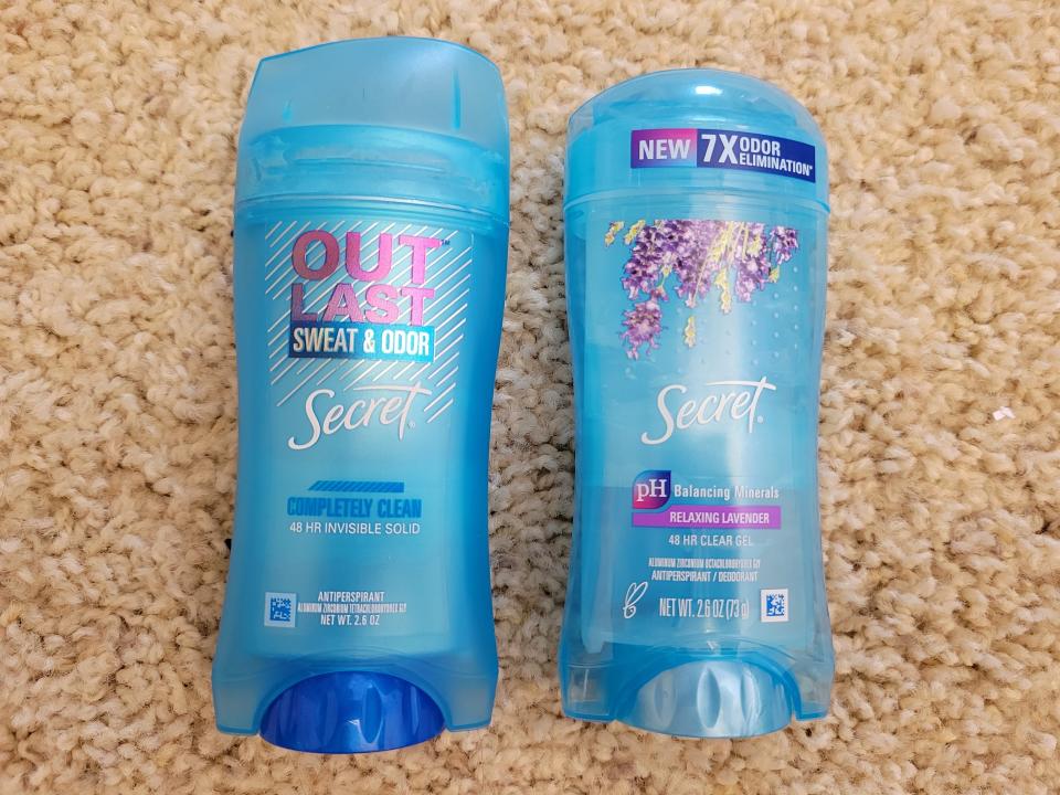 Two deodorant sticks.