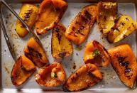 <p><a href="https://www.delish.com/entertaining/g1634/unusual-grilling-recipes/" rel="nofollow noopener" target="_blank" data-ylk="slk:Grilling" class="link ">Grilling</a> bell peppers is a quick and easy way to pack in a ton of flavor. It’ll 100% make you think twice before buying your next jar of roasted peppers. After a quick marinade, the hot grill will char the skin of the peppers and the covered lid will allow the peppers to steam and take on a bit of smokiness.<br><br>Get the <strong><a href="https://www.delish.com/cooking/recipe-ideas/a39740217/grill-peppers-recipe/" rel="nofollow noopener" target="_blank" data-ylk="slk:How to Grill Peppers recipe" class="link ">How to Grill Peppers recipe</a></strong>. </p>