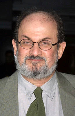 Salman Rushdie at the New York premiere of New Line's The Lord of The Rings: The Fellowship of The Ring
