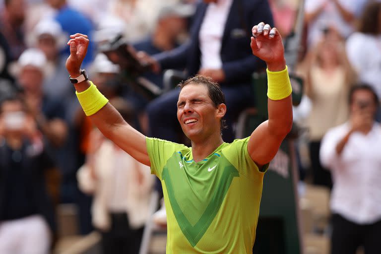 La emoción de Rafael Nadal, campeón de Roland Garros por 14° vez.