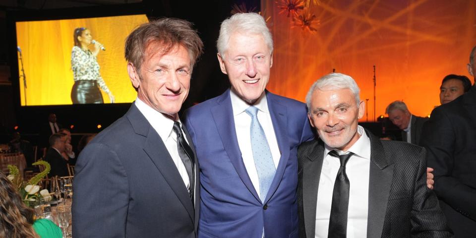 Sean Penn, Bill Clinton and Frank Giustra attend CORE Gala 2022.