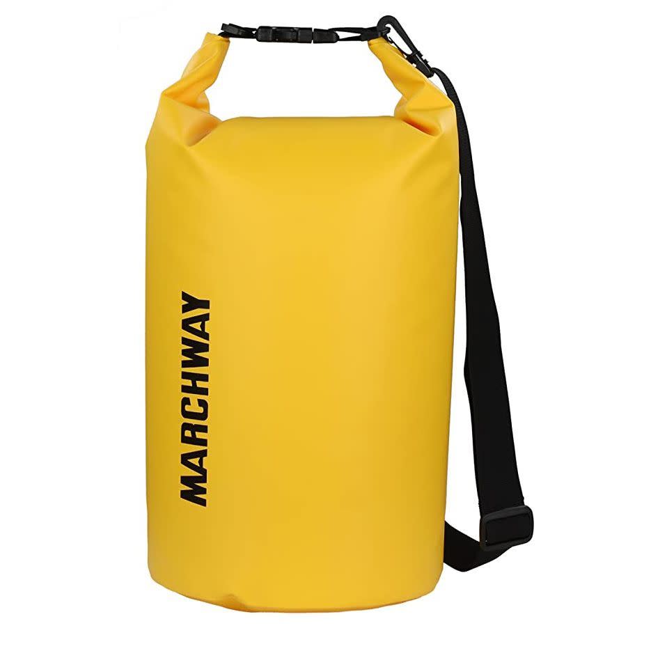 <p><strong>Marchway </strong></p><p>amazon.com</p><p><strong>$18.99</strong></p><p>Adventure sports fanatics are the target audience for this <strong>waterproof, floating dry bag</strong>, but almost anyone can find a use for it. (For example, if he bikes to work, his laptop, phone, and wallet will survive even torrential rain.) </p>