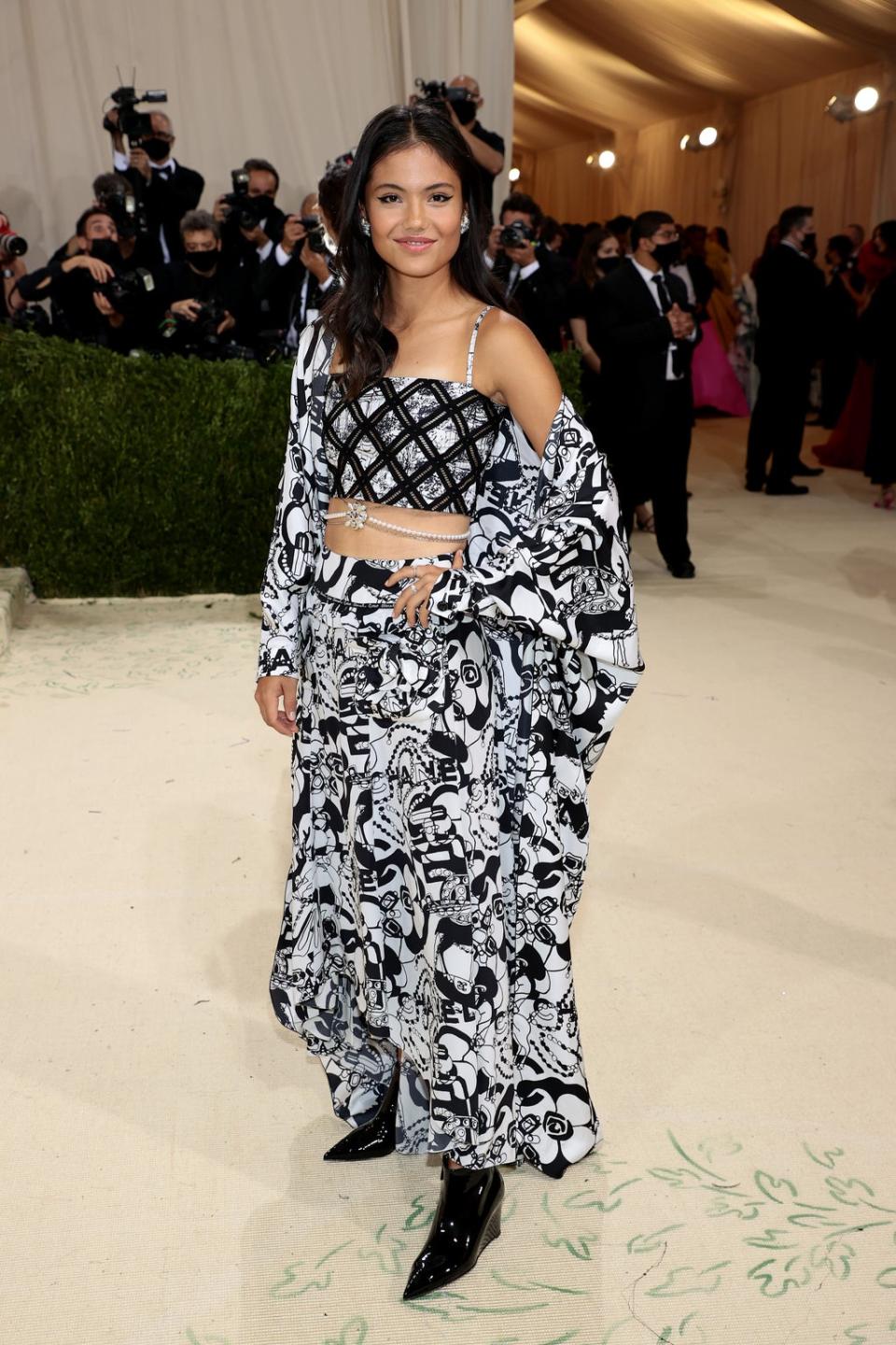 Emma Raducanu at the 2021 Met Gala (Getty Images for The Met Museum/)