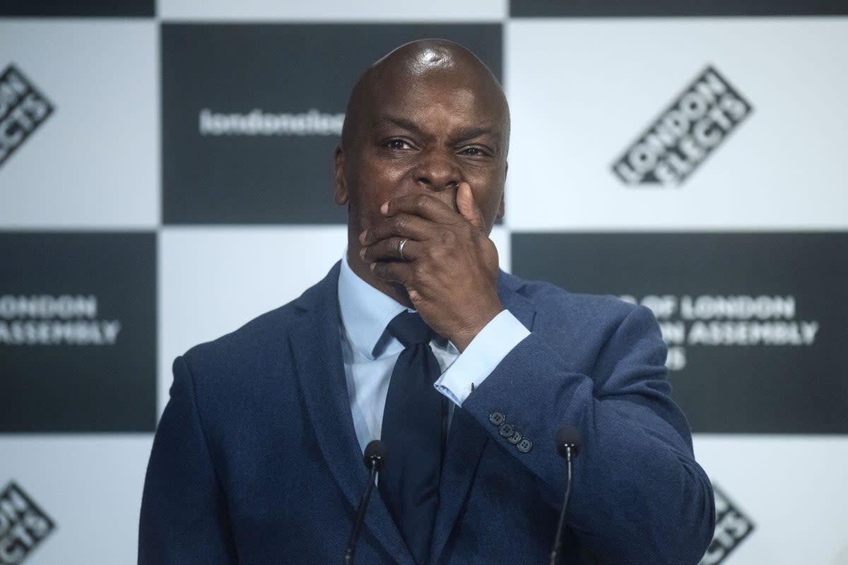 Shaun Bailey and Tory aides were seen posing for a photo while raising glasses besides buffet food while London was under coronavirus rules (Victoria Jones/PA) (PA Archive)