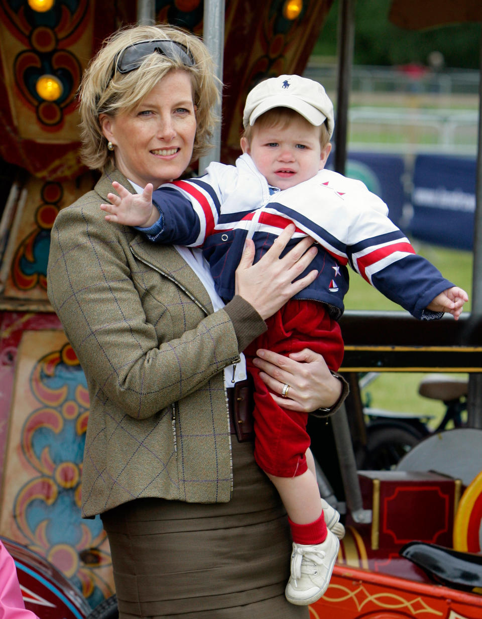 WINDSOR, UNITED KINGDOM - MAY 16: (EMBARGOED FOR PUBLICATION IN UK NEWSPAPERS UNTIL 48 HOURS AFTER CREATE DATE AND TIME) Sophie, Countess of Wessex and son James, Viscount Severn attend day 5 of the Royal Windsor Horse Show on May 16, 2009 in Windsor, England. (Photo by Indigo/Getty Images)