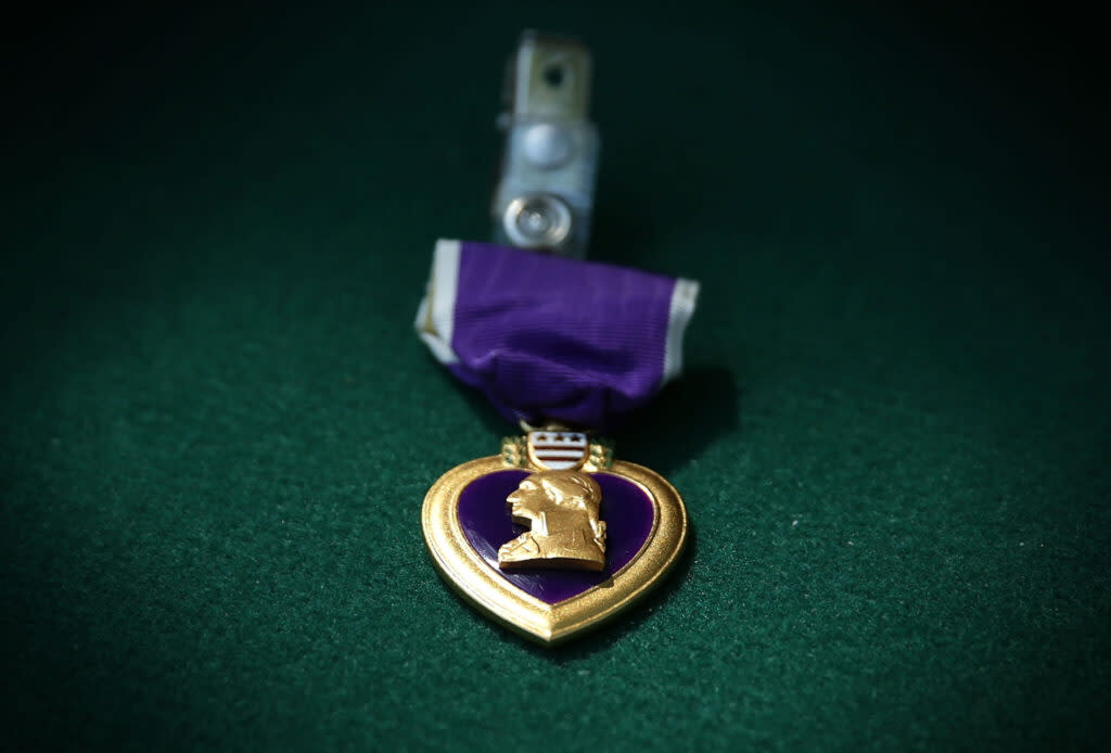 a Purple Heart medal