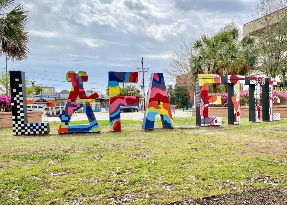 Downtown leaders broke ground for the 6,000-square-foot playground project at Parc Sans Souci