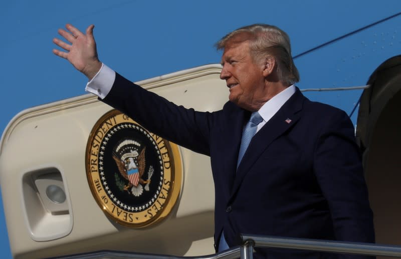 FILE PHOTO: U.S. President Trump arrives in Pittsburgh, Pennsylvania