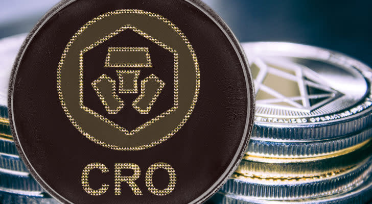 A concept image of the Crypto.com Coin token, CRO.