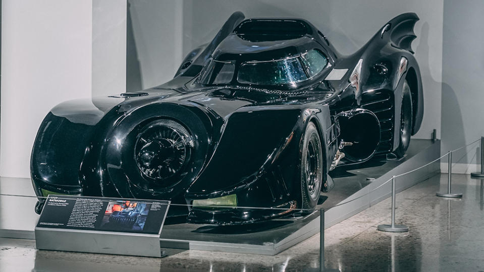 The 1989 Batmobile that was driven in the Batman films starring Michael Keaton as the Caped Crusader. - Credit: Petersen Automotive Museum
