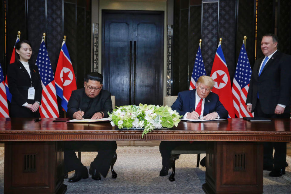 Donald Trump and Kim Jong Un