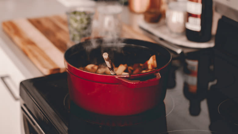 Dutch oven on stovetop