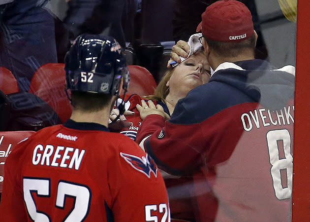 Girl flashing Caps during Stanley Cup celebration is the real winner