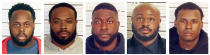 This combo of booking images provided by the Shelby County Sheriff's Office shows, from left, Tadarrius Bean, Demetrius Haley, Emmitt Martin III, Desmond Mills, Jr. and Justin Smith. The five former Memphis police officers have been charged with second-degree murder and other crimes in the arrest and death of Tyre Nichols, a Black motorist who died three days after a confrontation with the officers during a traffic stop, records showed Thursday, Jan. 26, 2023. (Shelby County Sheriff's Office via AP)