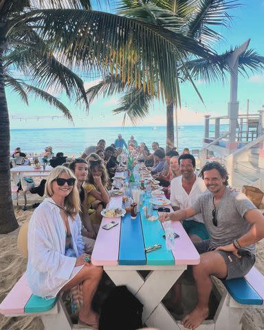 <p>Christie Brinkley/Instagram</p> Christie Brinkley with family and friends