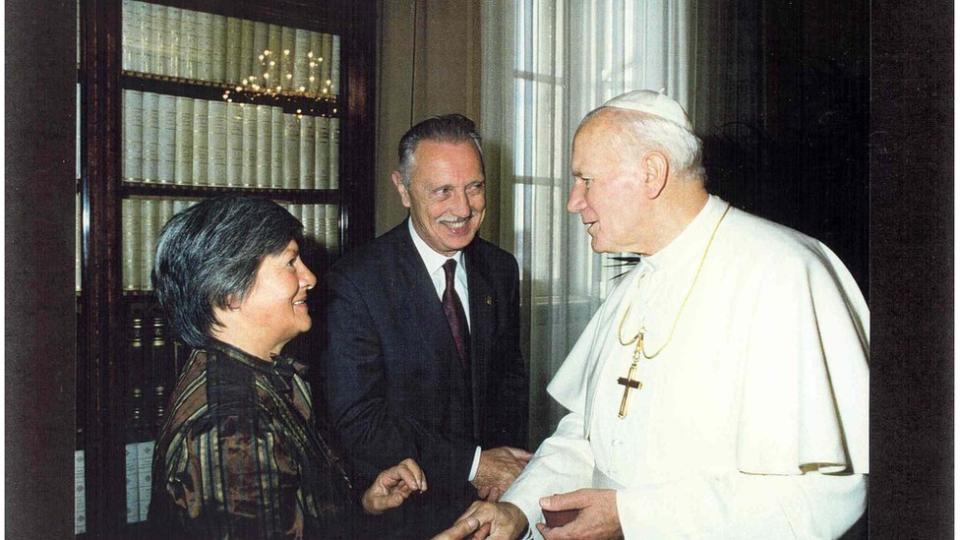 Lejeune y el papa Juan Pablo II