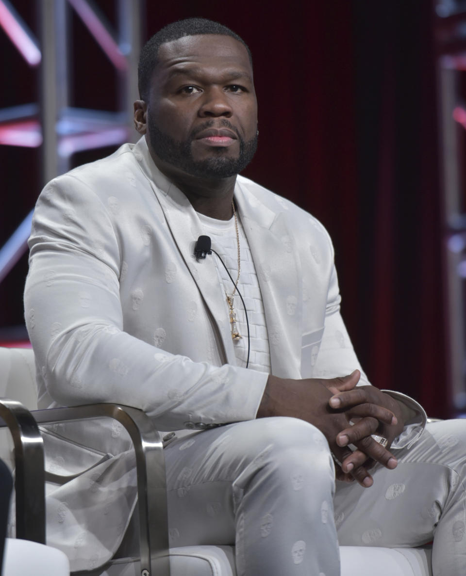 Curtis "50 Cent" Jackson participates in the Starz "Power" panel at the Television Critics Association Summer Press Tour on Friday, July 26, 2019, in Beverly Hills, Calif. (Photo by Richard Shotwell/Invision/AP)