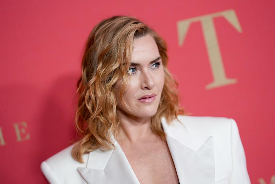 Kate Winslet at the New York premiere of "The Regime" held at the Museum of Natural History on February 26, 2024 in New York City.