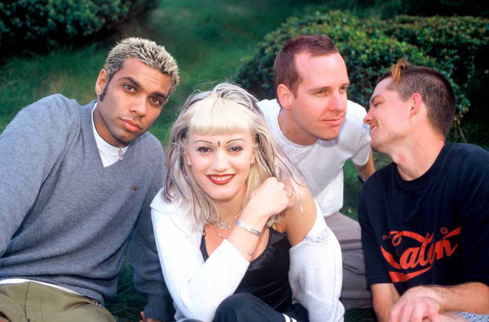 <p>Tim Mosenfelder/Getty</p> Gwen Stefani and No Doubt in 1996