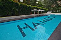 Swimming pool area of Hamilton Scotts luxury residence in Singapore (Yahoo! photo)