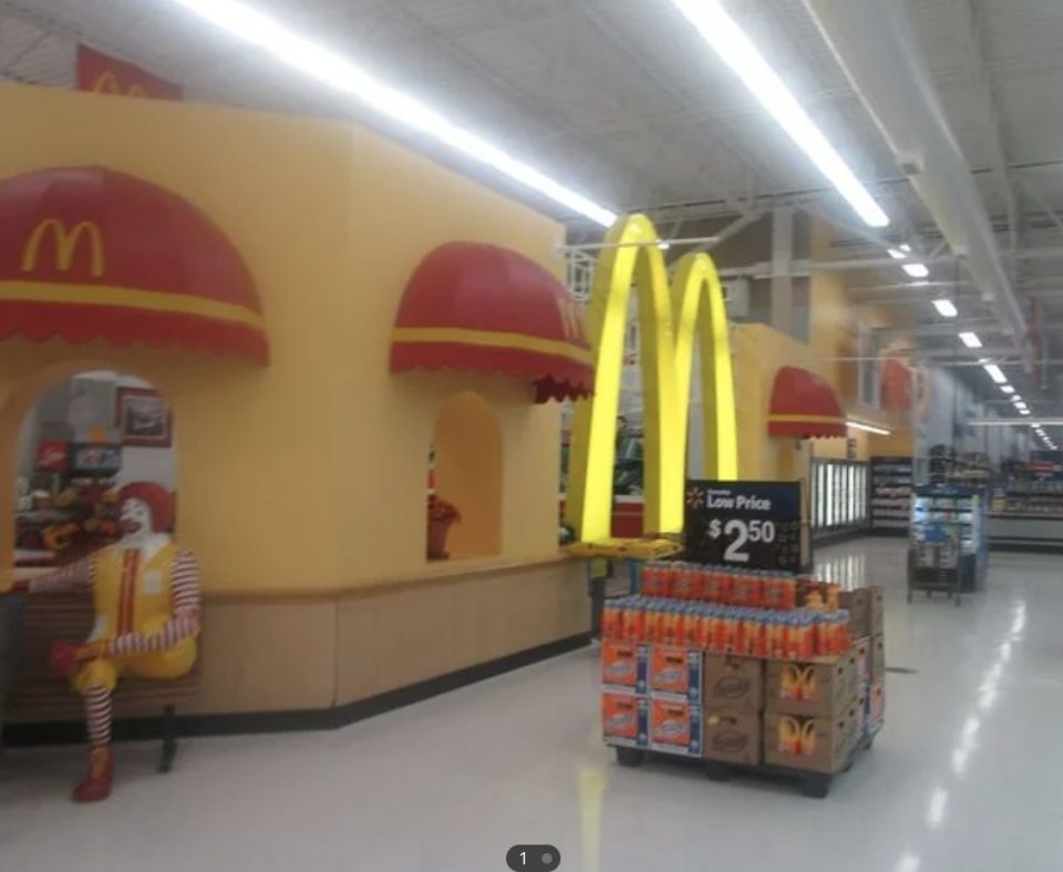 mcdonald's inside the walmart