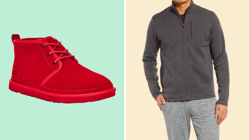 Shop this Nordstrom sale for price cuts on men's shoes and clothing from Ugg, Zella and more.
