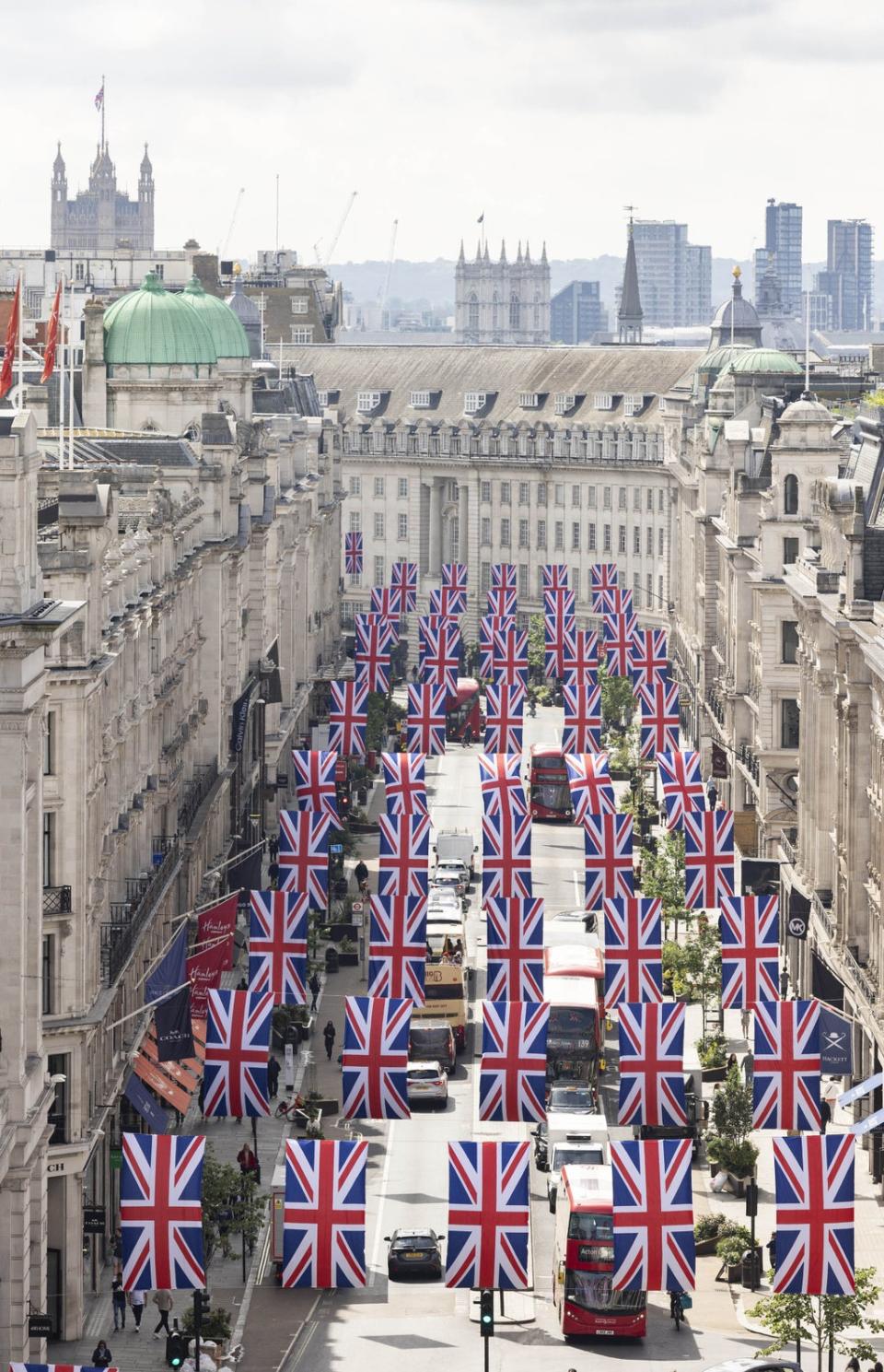 Views over Regent Street and St James’s in London (Matt Alexander/PA) (PA Wire)