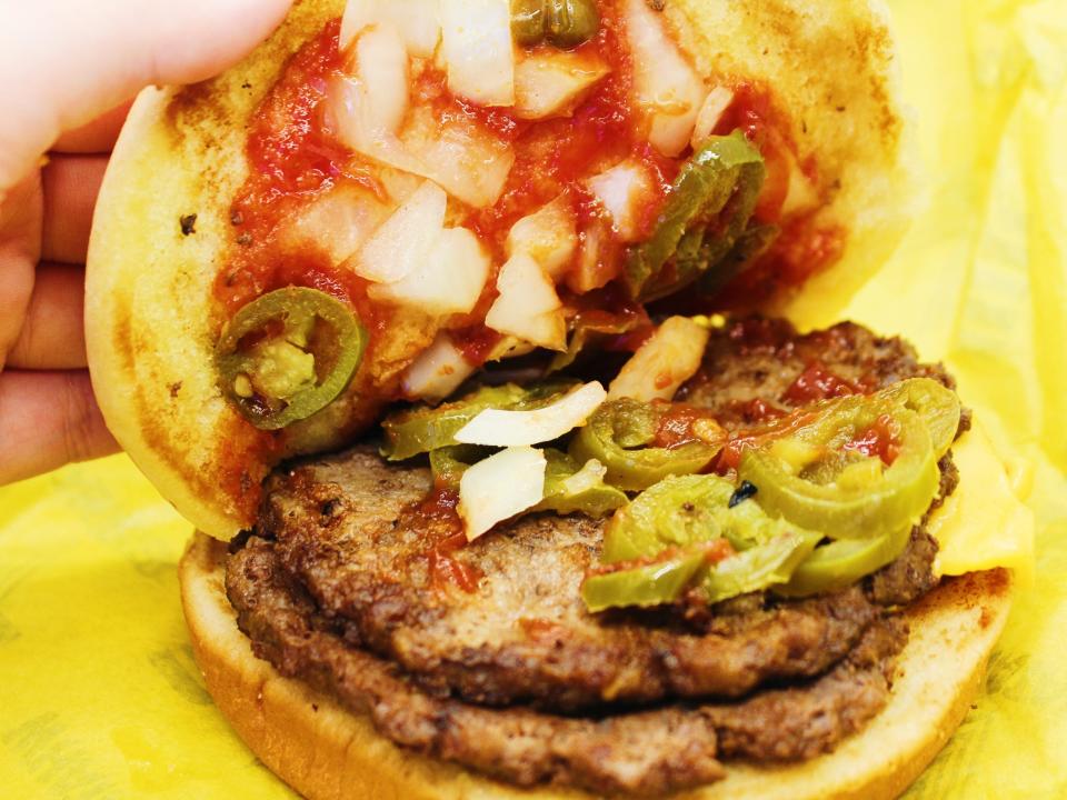 open whataburger double cheeseburger