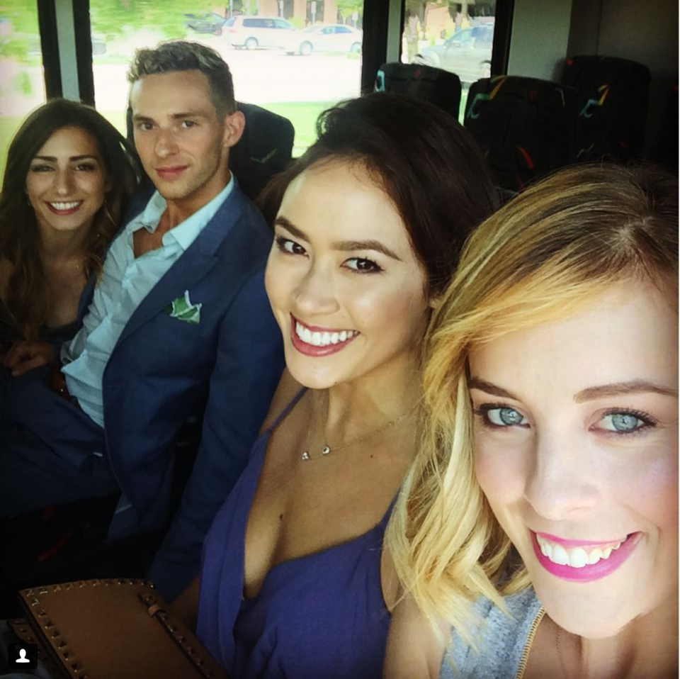 <p>chockolate02: Wedding warriors!!! #fourbestfriends that anyone could have #reneeandlogangethitched (Photo via Instagram/chockolate02) </p>