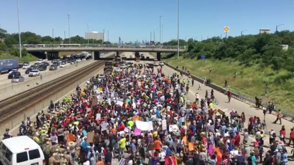 Anti-violence protesters block major freeway in Chicago, Illinois, U.S., July 7, 2018: REUTERS