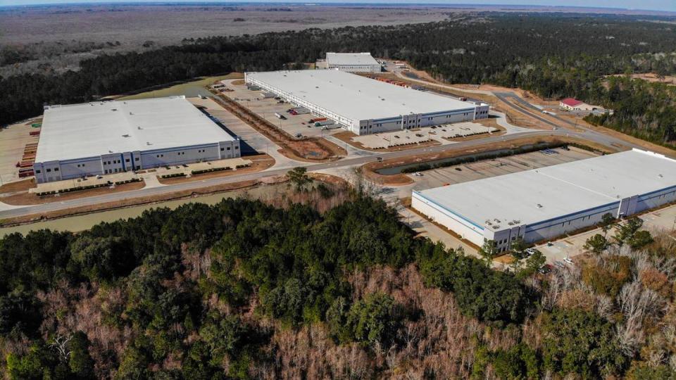 These are four of the soon to be built 10 buildings that will eventually total more than 4.2 million square-feet of Class A industrial Park space at Riverport Commerce Park as photographed on Jan. 5, 2024 in Jasper County, S.C. The park is located less than 10 miles from Georgia Ports Authority Port of Savannah.