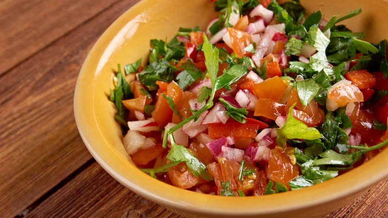 roughly-chopped pico de gallo