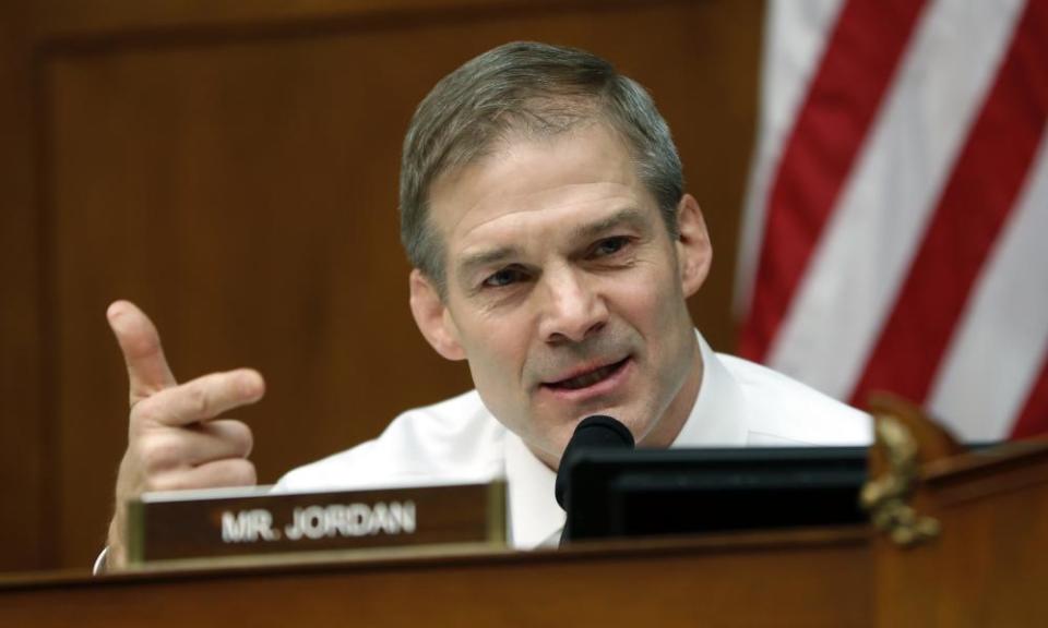 Jim Jordan questions Michael Cohen on Wednesday.